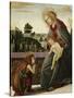 The Madonna and Child with the Young St. John the Baptish in a Landscape-Sandro Botticelli-Stretched Canvas