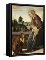 The Madonna and Child with the Young St. John the Baptish in a Landscape-Sandro Botticelli-Framed Stretched Canvas