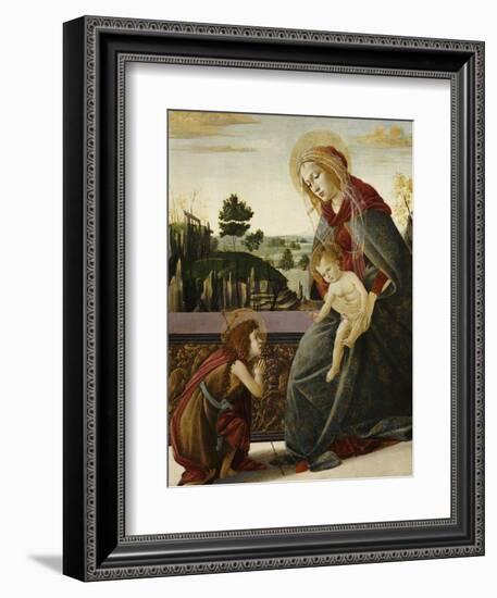 The Madonna and Child with the Young St. John the Baptish in a Landscape-Sandro Botticelli-Framed Giclee Print