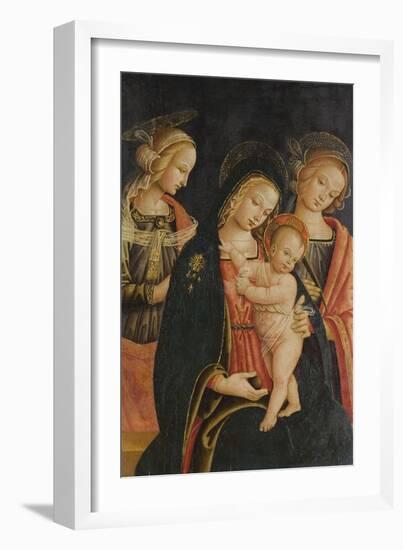 The Madonna and Child with Two Female Saints, C.1500-null-Framed Giclee Print