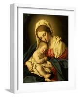 The Madonna and Child-Giovanni Battista Salvi da Sassoferrato-Framed Giclee Print