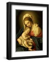 The Madonna and Child-Giovanni Battista Salvi da Sassoferrato-Framed Giclee Print