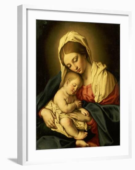 The Madonna and Child-Giovanni Battista Salvi da Sassoferrato-Framed Giclee Print