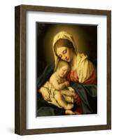 The Madonna and Child-Giovanni Battista Salvi da Sassoferrato-Framed Premium Giclee Print