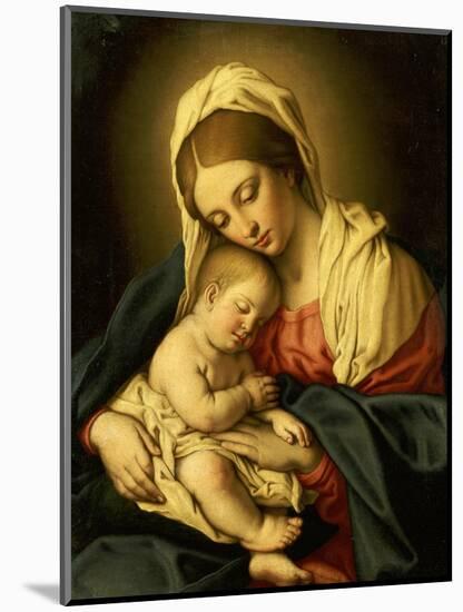 The Madonna and Child-Giovanni Battista Salvi da Sassoferrato-Mounted Premium Giclee Print