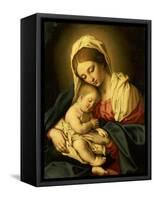 The Madonna and Child-Giovanni Battista Salvi da Sassoferrato-Framed Stretched Canvas