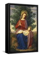 The Madonna and Child-Julius Schnorr von Carolsfeld-Framed Stretched Canvas