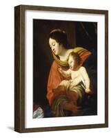 The Madonna and Child-Simon Vouet-Framed Giclee Print