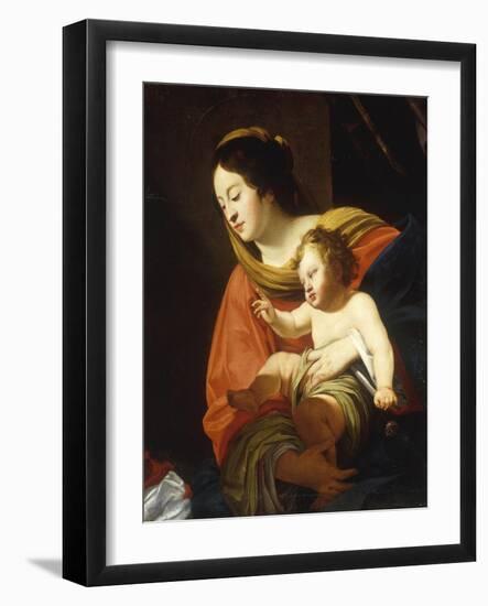 The Madonna and Child-Simon Vouet-Framed Giclee Print