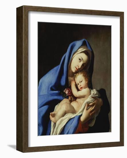 The Madonna and Child-Massimo Stanzione-Framed Giclee Print