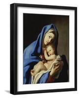 The Madonna and Child-Massimo Stanzione-Framed Giclee Print