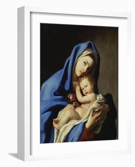 The Madonna and Child-Massimo Stanzione-Framed Giclee Print