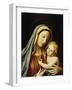 The Madonna and Child-Giovanni Battista Salvi da Sassoferrato-Framed Giclee Print