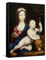 The Madonna and Child-Cornelis van Cleve-Framed Stretched Canvas