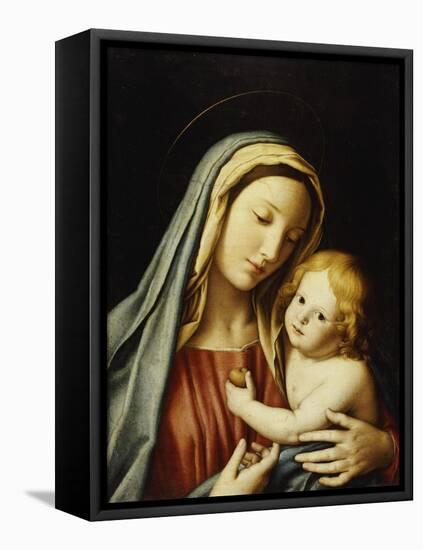 The Madonna and Child-Giovanni Battista Salvi da Sassoferrato-Framed Stretched Canvas