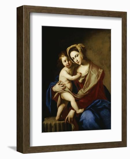 The Madonna and Child-Massimo Stanzione-Framed Giclee Print