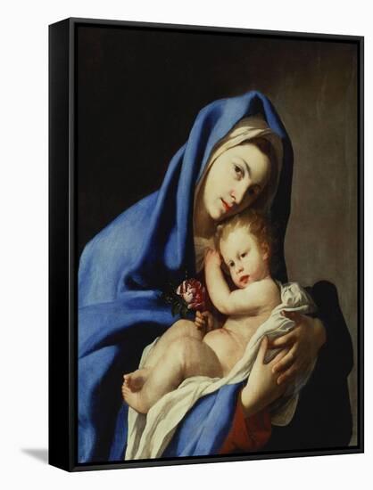 The Madonna and Child-Massimo Stanzione-Framed Stretched Canvas