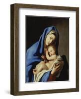 The Madonna and Child-Massimo Stanzione-Framed Giclee Print