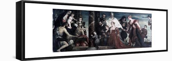 The Madonna and the Cuccina-Family, 1571-Paolo Veronese-Framed Stretched Canvas