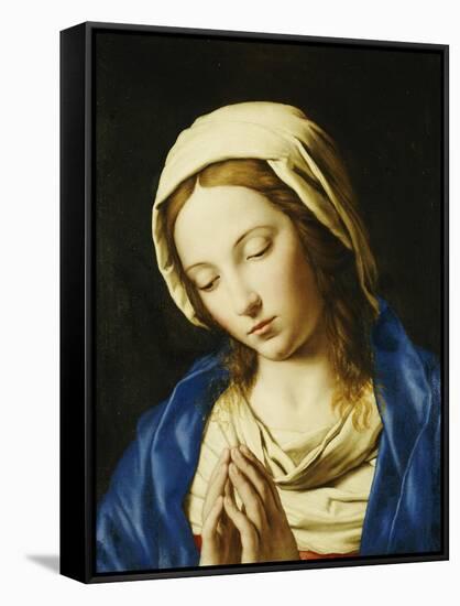 The Madonna, Bust Length, at Prayer-Giovanni Battista Salvi da Sassoferrato-Framed Stretched Canvas