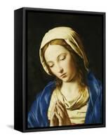 The Madonna, Bust Length, at Prayer-Giovanni Battista Salvi da Sassoferrato-Framed Stretched Canvas