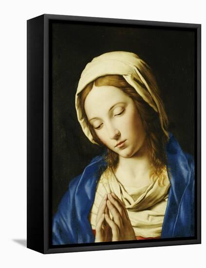 The Madonna, Bust Length, at Prayer-Giovanni Battista Salvi da Sassoferrato-Framed Stretched Canvas