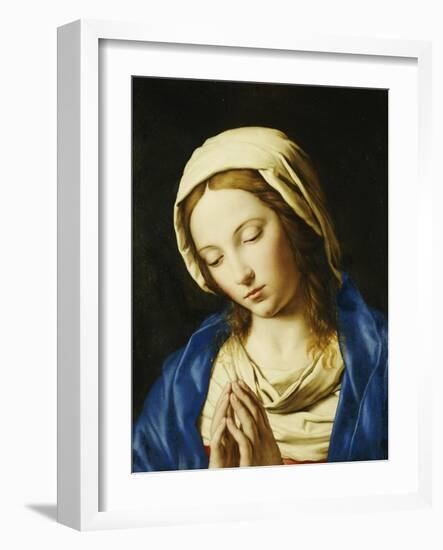 The Madonna, Bust Length, at Prayer-Giovanni Battista Salvi da Sassoferrato-Framed Giclee Print