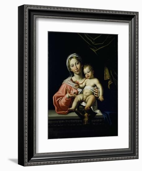 The Madonna Della Rosa, before 1627-Domenichino-Framed Giclee Print