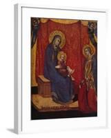 'The Madonna Enthroned and Two Donors in Adoration', 1374-Barnaba da Modena-Framed Giclee Print