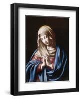 The Madonna in Prayer-Giovanni Battista Salvi da Sassoferrato-Framed Giclee Print