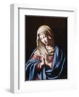 The Madonna in Prayer-Giovanni Battista Salvi da Sassoferrato-Framed Giclee Print