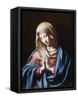 The Madonna in Prayer-Giovanni Battista Salvi da Sassoferrato-Framed Stretched Canvas