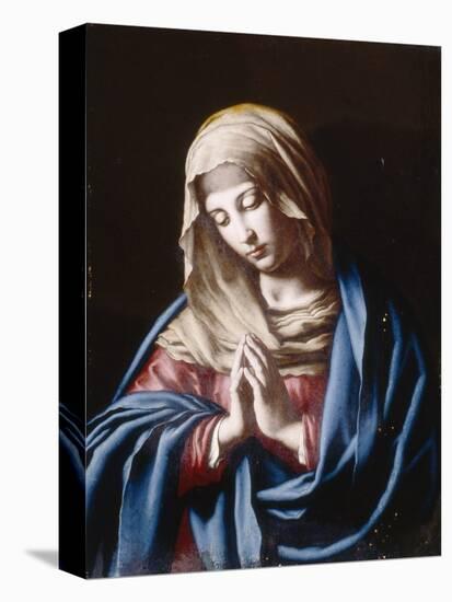 The Madonna in Prayer-Giovanni Battista Salvi da Sassoferrato-Stretched Canvas