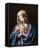 The Madonna in Prayer-Giovanni Battista Salvi da Sassoferrato-Framed Stretched Canvas