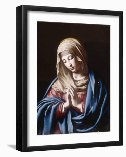 The Madonna in Prayer-Giovanni Battista Salvi da Sassoferrato-Framed Giclee Print