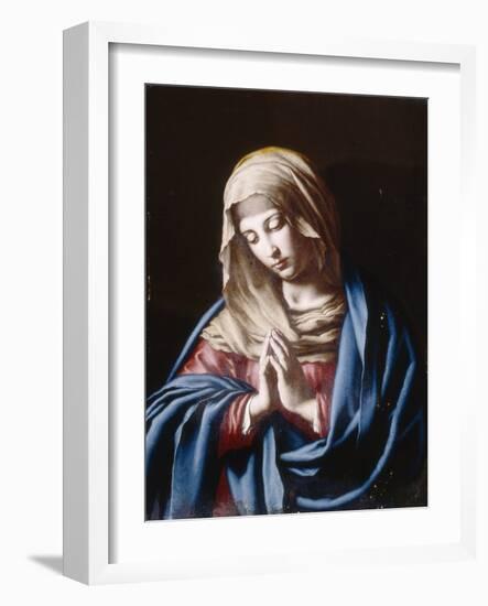 The Madonna in Prayer-Giovanni Battista Salvi da Sassoferrato-Framed Giclee Print