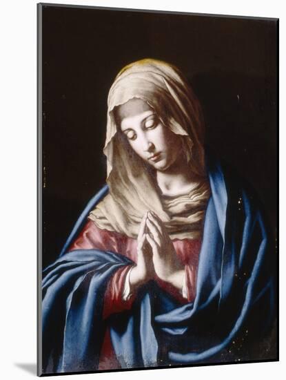 The Madonna in Prayer-Giovanni Battista Salvi da Sassoferrato-Mounted Giclee Print