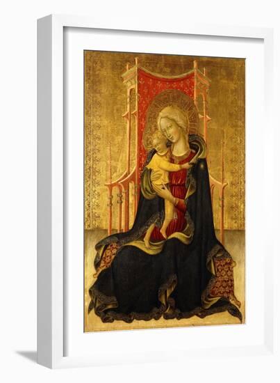 The Madonna of Humility (Tempera on Gold Ground Panel)-The Master of the Carrand Tondo-Framed Giclee Print