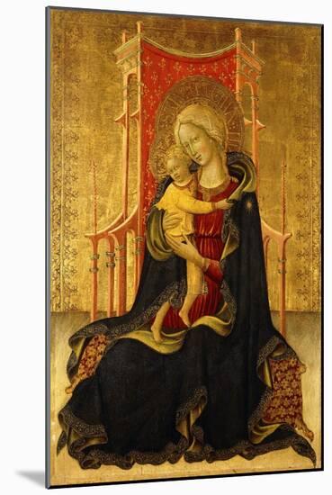 The Madonna of Humility (Tempera on Gold Ground Panel)-The Master of the Carrand Tondo-Mounted Giclee Print