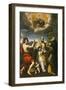 The Madonna of Loreto Appearing to St. John the Baptist, St. Eligius, and St. Anthony Abbot-Domenichino-Framed Premium Giclee Print