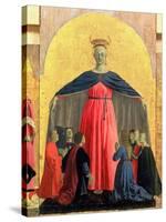 The Madonna of Mercy, Central Panel from the Misericordia Altarpiece, 1445 (Detail)-Piero della Francesca-Stretched Canvas