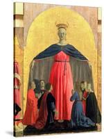 The Madonna of Mercy, Central Panel from the Misericordia Altarpiece, 1445 (Detail)-Piero della Francesca-Stretched Canvas