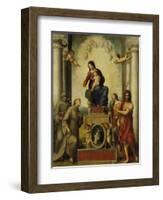 The Madonna of Saint Francis, 1514-15-Correggio-Framed Giclee Print