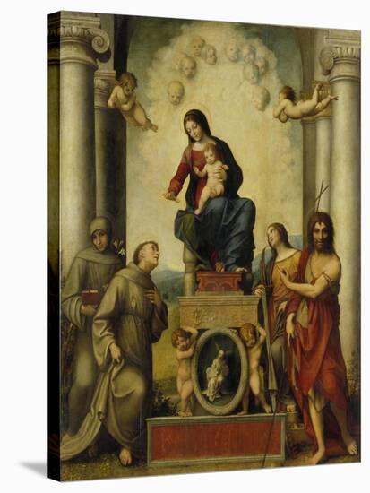 The Madonna of Saint Francis, 1514-15-Correggio-Stretched Canvas