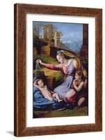 The Madonna of the Blue Diadem or the Madonna of the Veil-Raphael-Framed Giclee Print