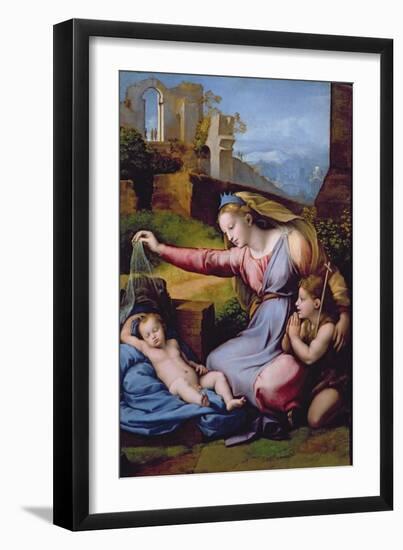The Madonna of the Blue Diadem or the Madonna of the Veil-Raphael-Framed Giclee Print