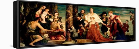 The Madonna of the Cuccina Family, Ca 1571-1572-Paolo Veronese-Framed Stretched Canvas