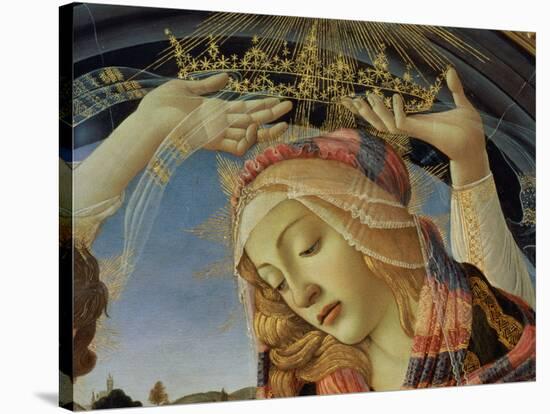 The Madonna of the Magnificat, Detail of the Virgin's Face and Crown, 1482-Sandro Botticelli-Stretched Canvas