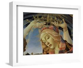 The Madonna of the Magnificat, Detail of the Virgin's Face and Crown, 1482-Sandro Botticelli-Framed Premium Giclee Print