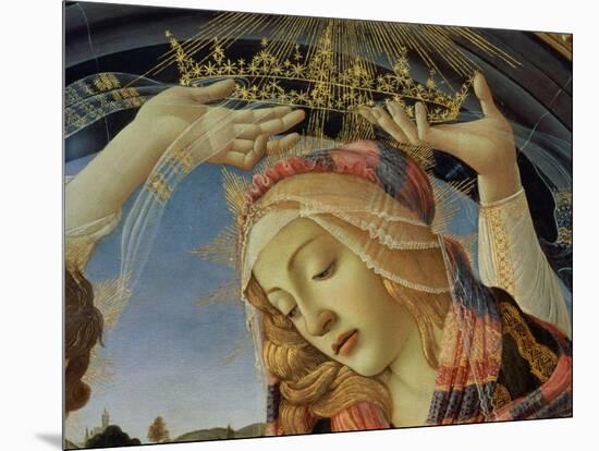 The Madonna of the Magnificat, Detail of the Virgin's Face and Crown, 1482-Sandro Botticelli-Mounted Giclee Print